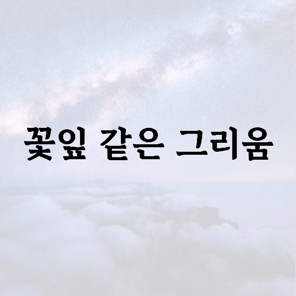 꽃잎 같은 그리움