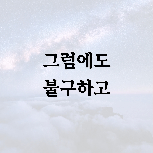 그럼에도 불구하고