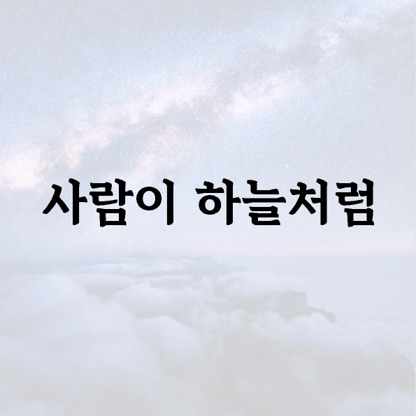 사람이 하늘처럼