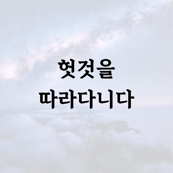 헛것을 따라다니다