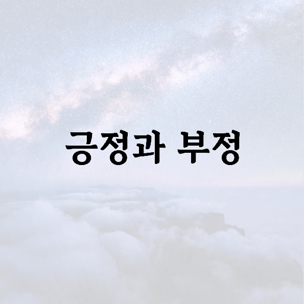 긍정과 부정