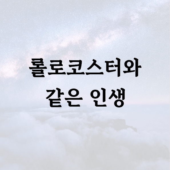 롤로코스터와 같은 인생