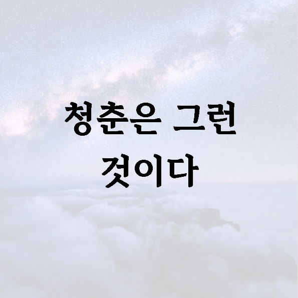 청춘은 그런 것이다