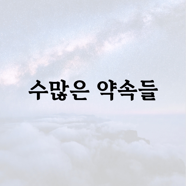 수많은 약속들