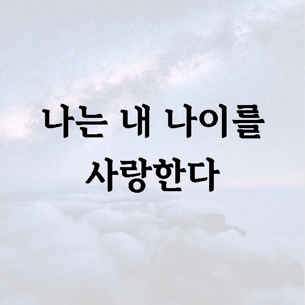 나는 내 나이를 사랑한다